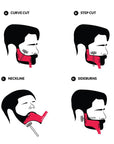 Perfect Beard shape Tool Suitable for Neck line, Step cut, curve cut sideburns