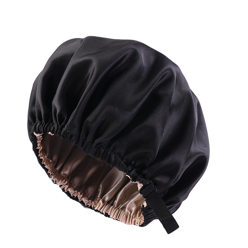 Invisible Flat Adjusting Buckle Imitation Silk Double Round Hat
