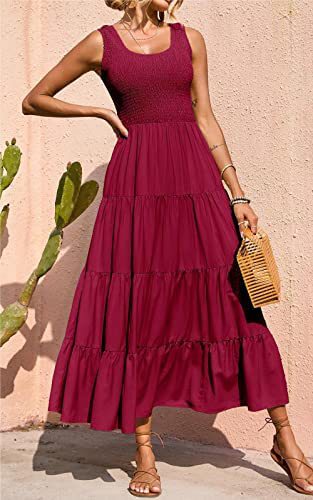 Women's Braces Skirt Pleating Stitching A- Line Large Hem Dress