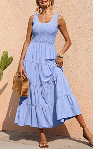 Women's Braces Skirt Pleating Stitching A- Line Large Hem Dress